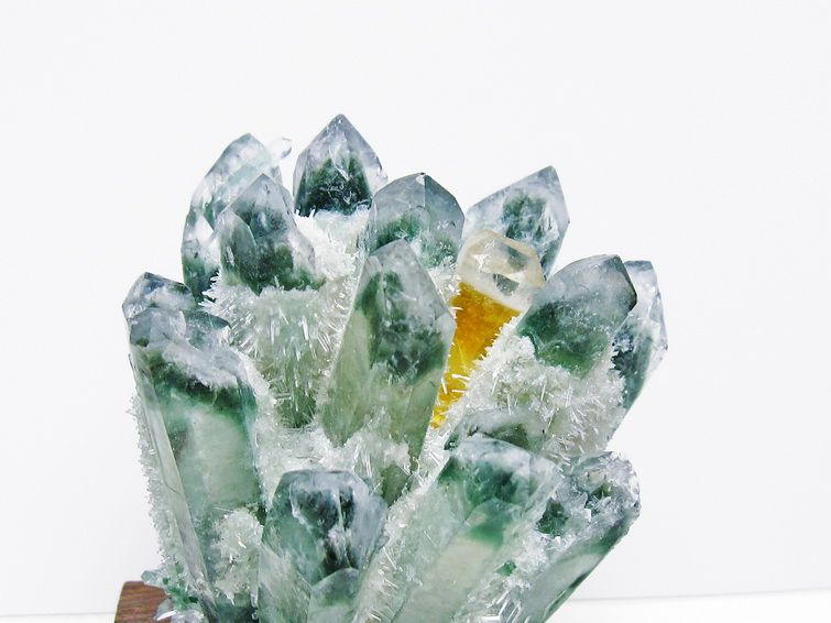 緑水晶 クラスター 原石 台座付属 一点物 182-7444