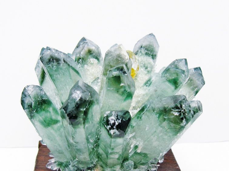 緑水晶 クラスター 原石 台座付属 一点物 182-7506