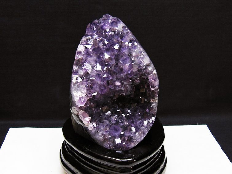 アメジスト クラスター ウルグアイ産 原石 amethyst 一点物 台座付属 182-7949