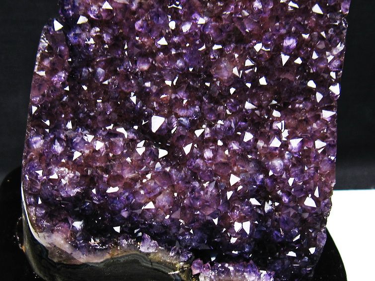 1.3Kg アメジスト クラスター ウルグアイ産 原石 amethyst 一点物 台座付属 182-7951