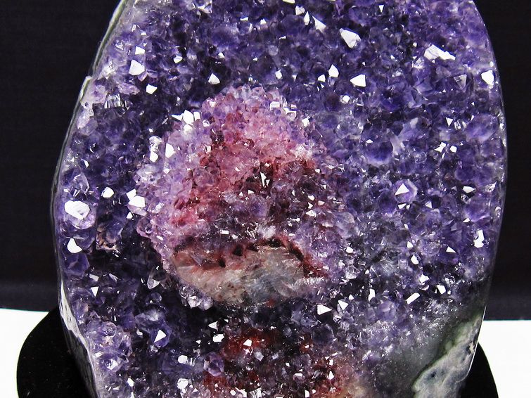 1.5Kg アメジスト クラスター ウルグアイ産 原石 amethyst 一点物 台座付属 182-7954