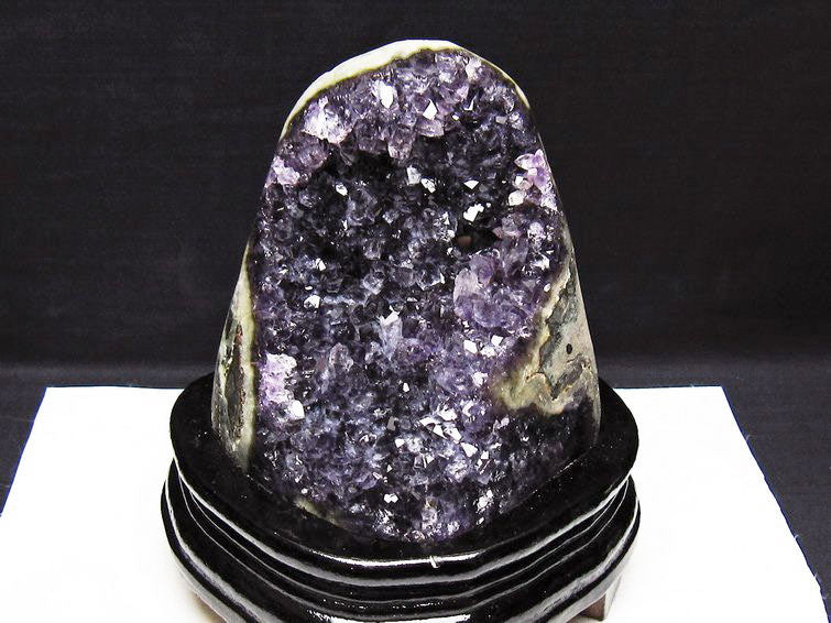 1.1Kg アメジスト クラスター ウルグアイ産 原石 amethyst 一点物 台座付属 182-7962