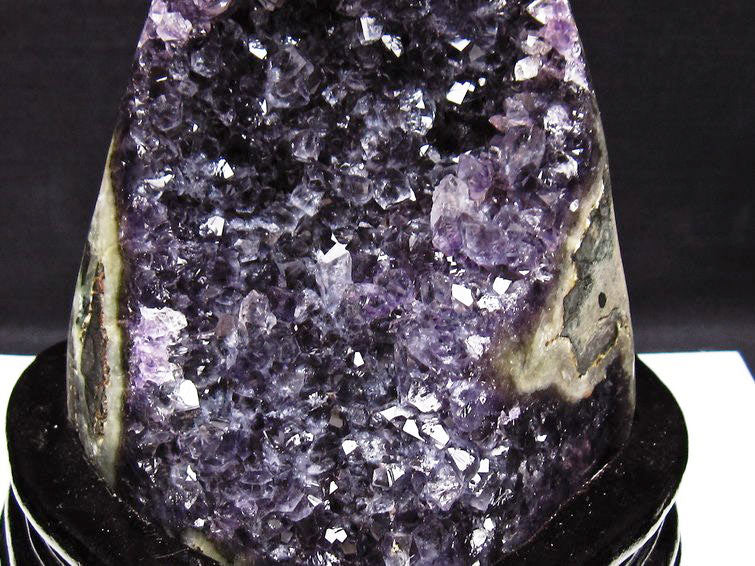 1.1Kg アメジスト クラスター ウルグアイ産 原石 amethyst 一点物 台座付属 182-7962