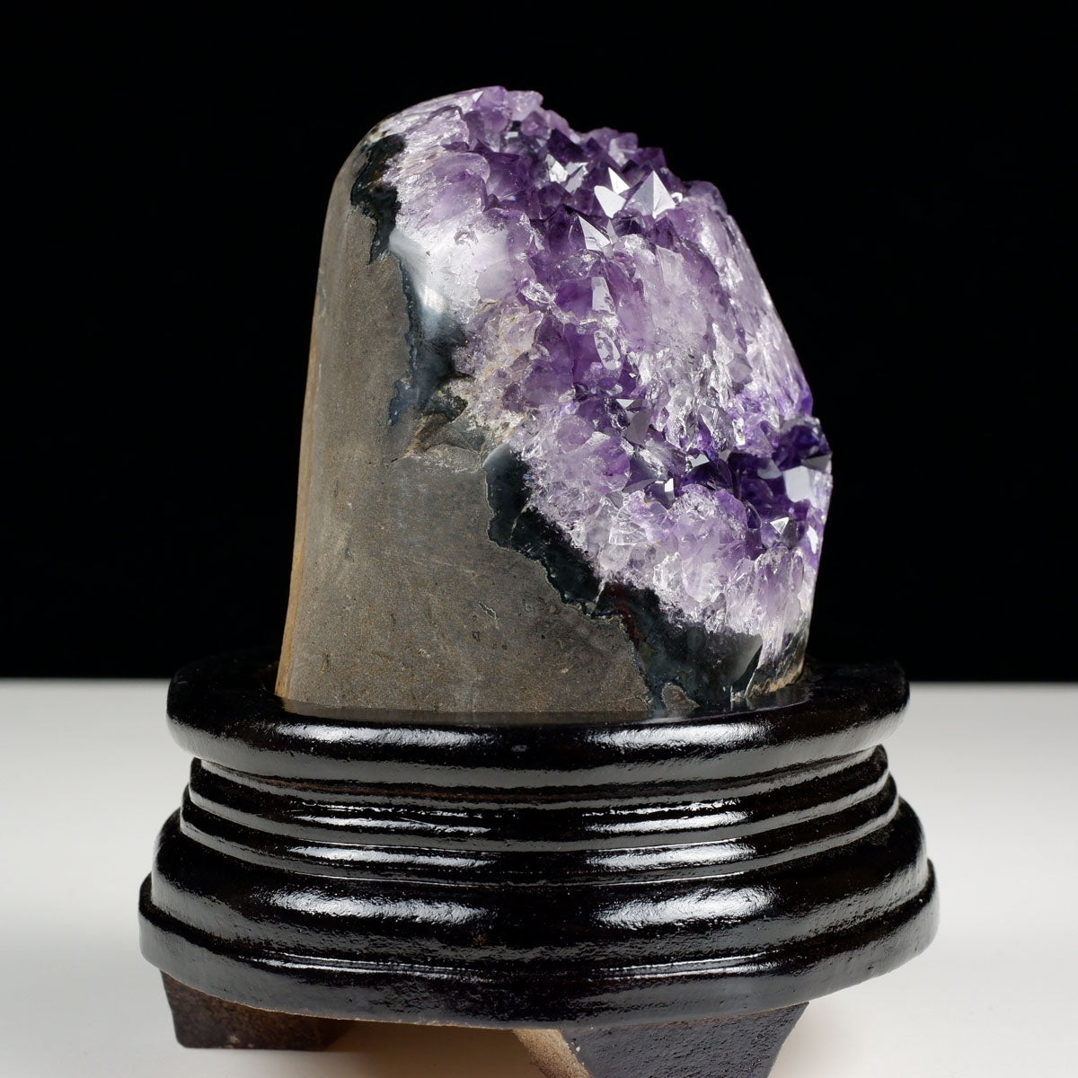 アメジスト クラスター ウルグアイ産 原石 amethyst 一点物 台座付属 182-7977