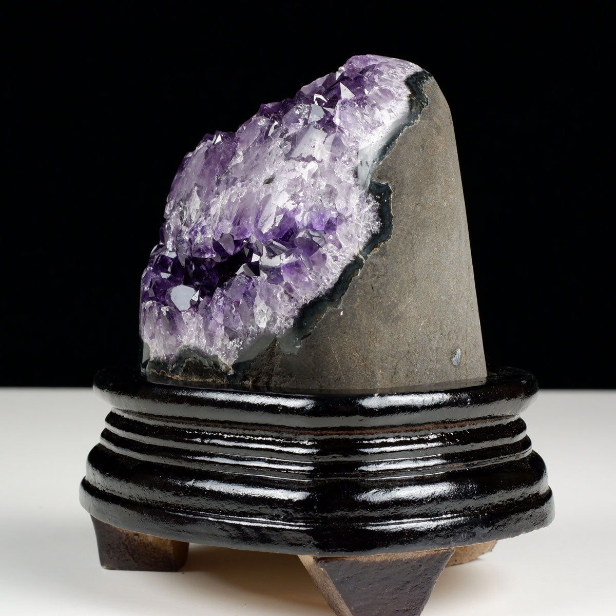 アメジスト クラスター ウルグアイ産 原石 amethyst 一点物 台座付属 182-7977