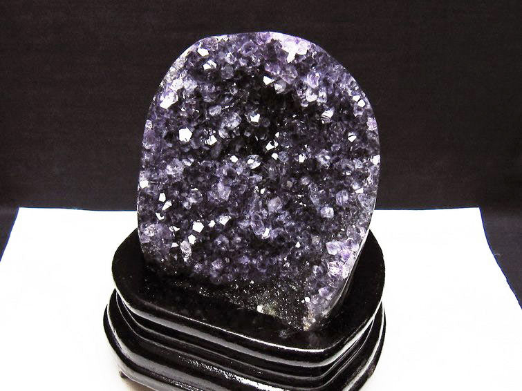 アメジスト クラスター ウルグアイ産 原石 amethyst 一点物 台座付属 182-7980