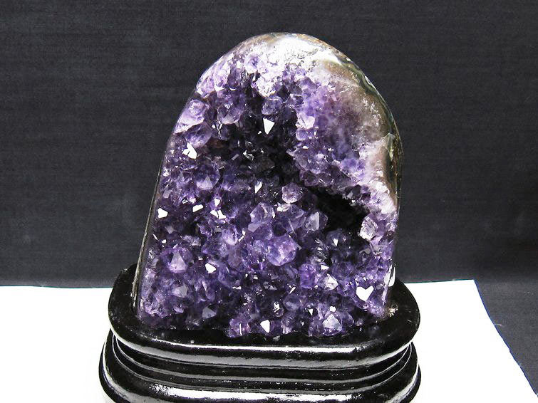 アメジスト クラスター ウルグアイ産 原石 amethyst 一点物 台座付属 182-7982