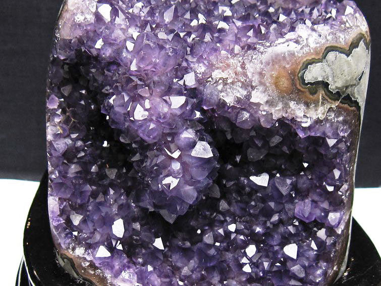 1.8Kg アメジスト クラスター ウルグアイ産 原石 amethyst 一点物 台座付属 182-7993