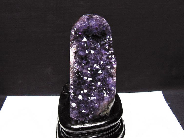 アメジスト クラスター ウルグアイ産 原石 amethyst 一点物 台座付属 182-8005