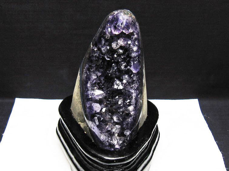 アメジスト クラスター ウルグアイ産 原石 amethyst 一点物 台座付属 182-8006