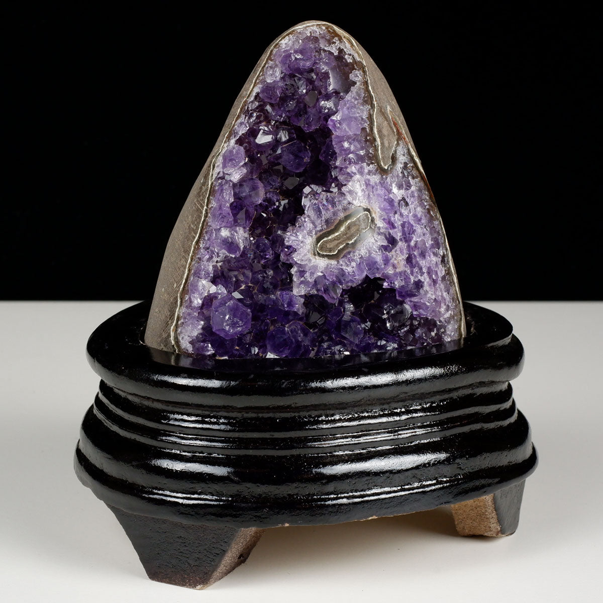 アメジスト クラスター ウルグアイ産 原石 amethyst 一点物 台座付属 182-8008