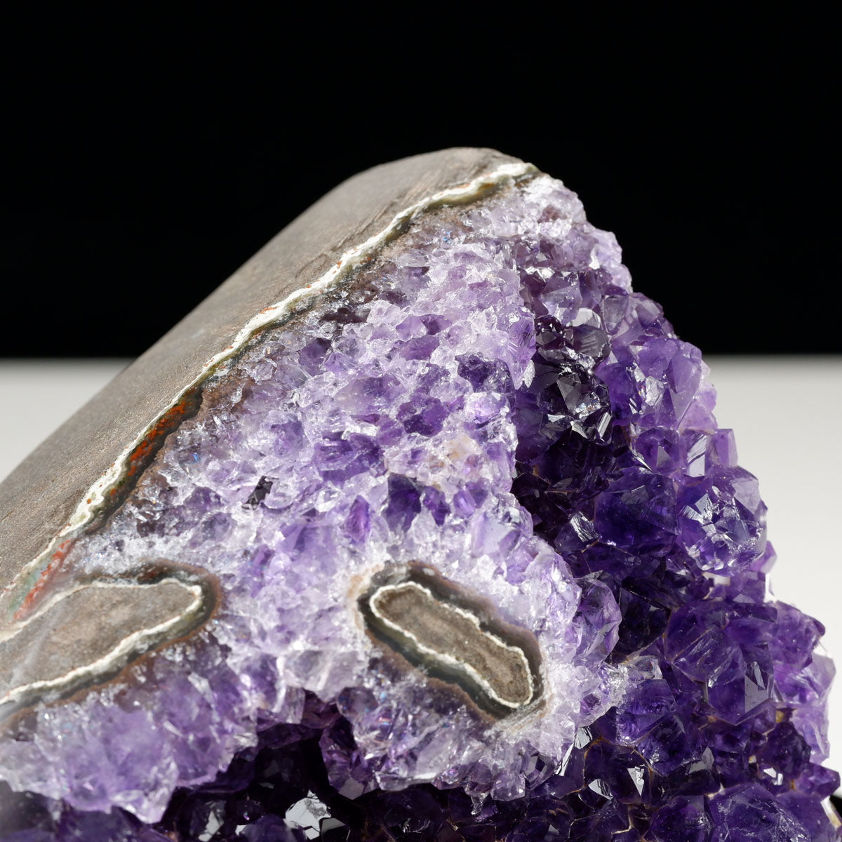 アメジスト クラスター ウルグアイ産 原石 amethyst 一点物 台座付属 182-8008