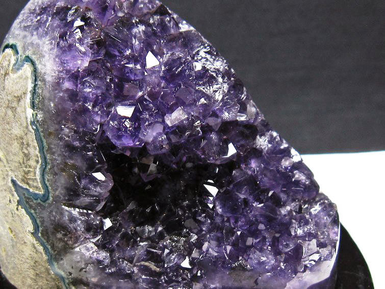 アメジスト クラスター ウルグアイ産 原石 amethyst 一点物 台座付属 182-8016