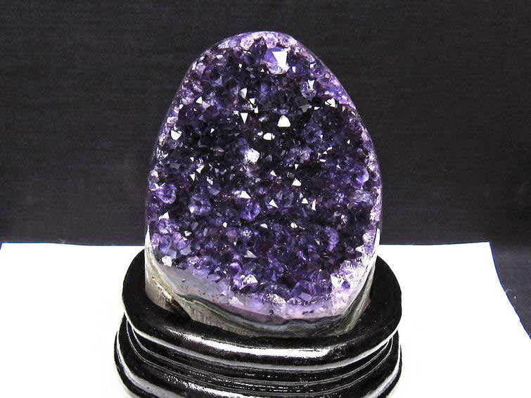 アメジスト クラスター ウルグアイ産 原石 amethyst 一点物 台座付属 182-8026