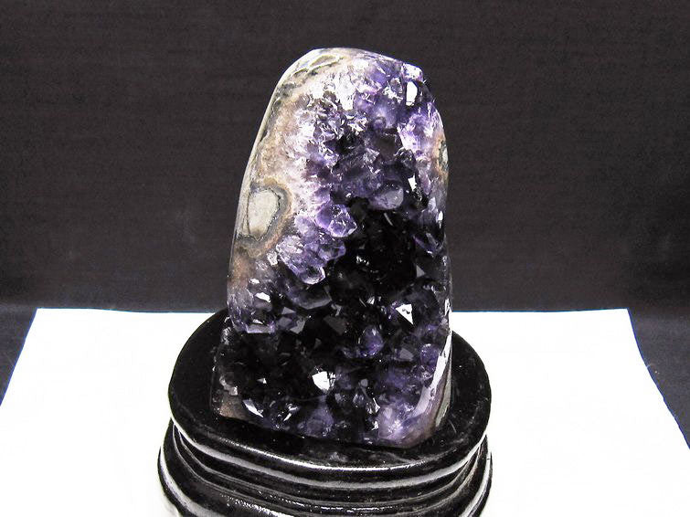 アメジスト クラスター ウルグアイ産 原石 amethyst 一点物 台座付属 182-8029