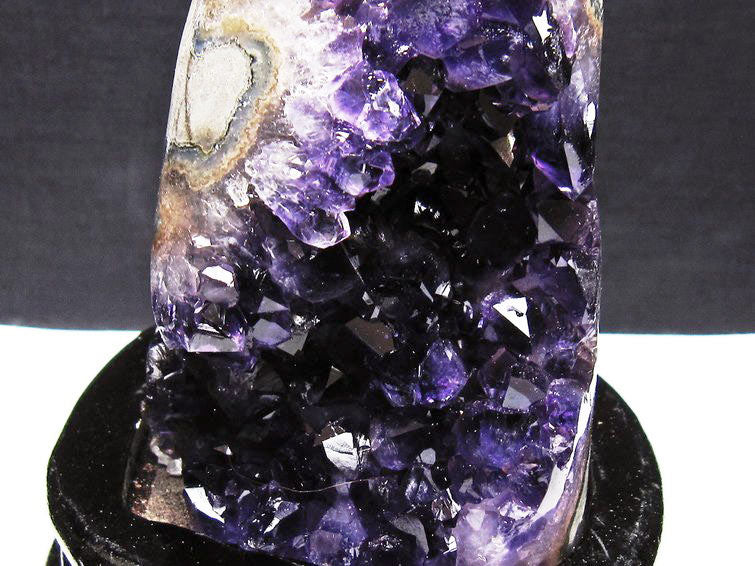 アメジスト クラスター ウルグアイ産 原石 amethyst 一点物 台座付属 182-8029