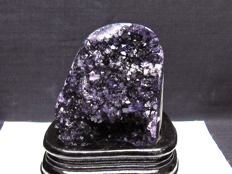 アメジスト クラスター ウルグアイ産 原石 amethyst 一点物 台座付属 182-8033