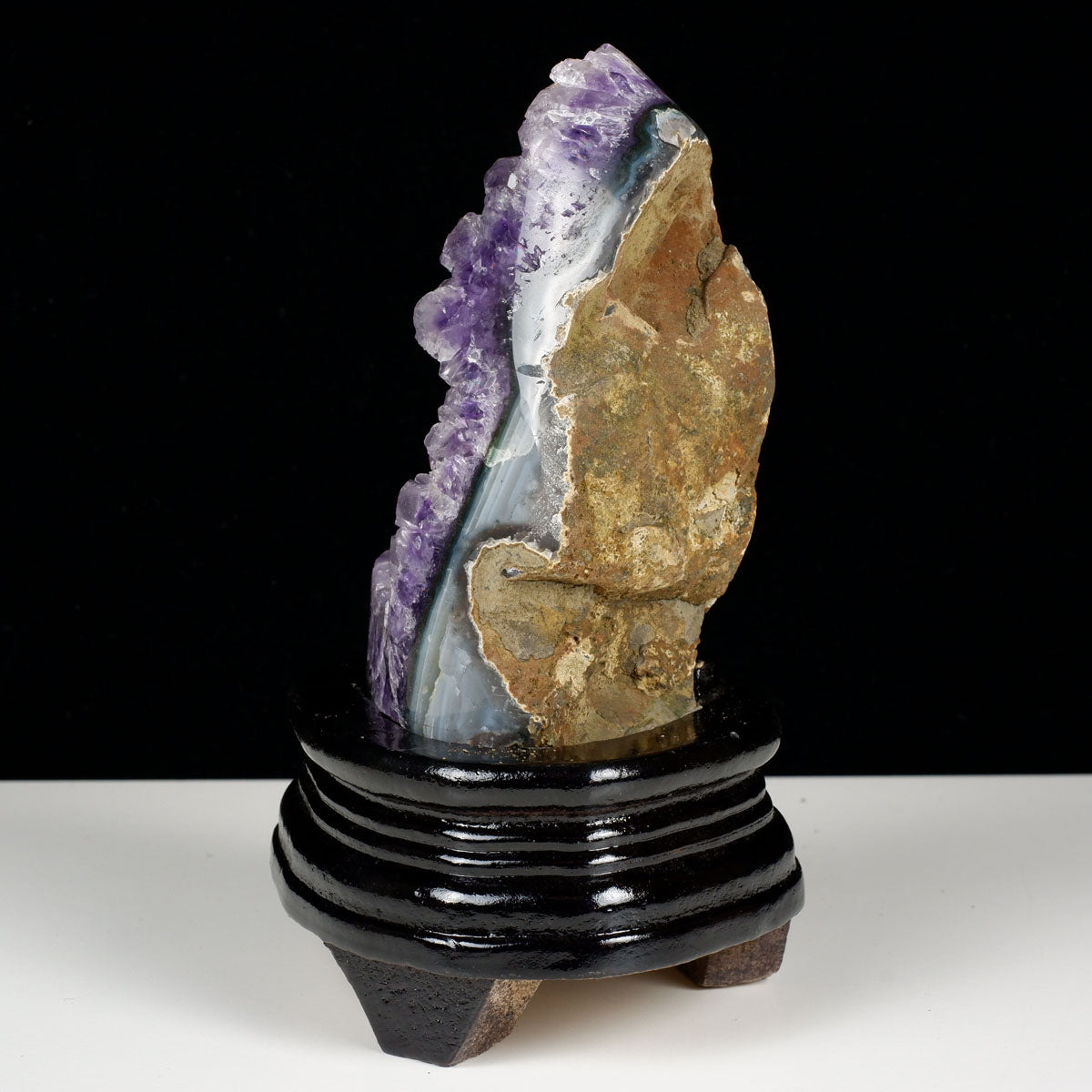 アメジスト クラスター ウルグアイ産 原石 amethyst 一点物 台座付属 182-8035