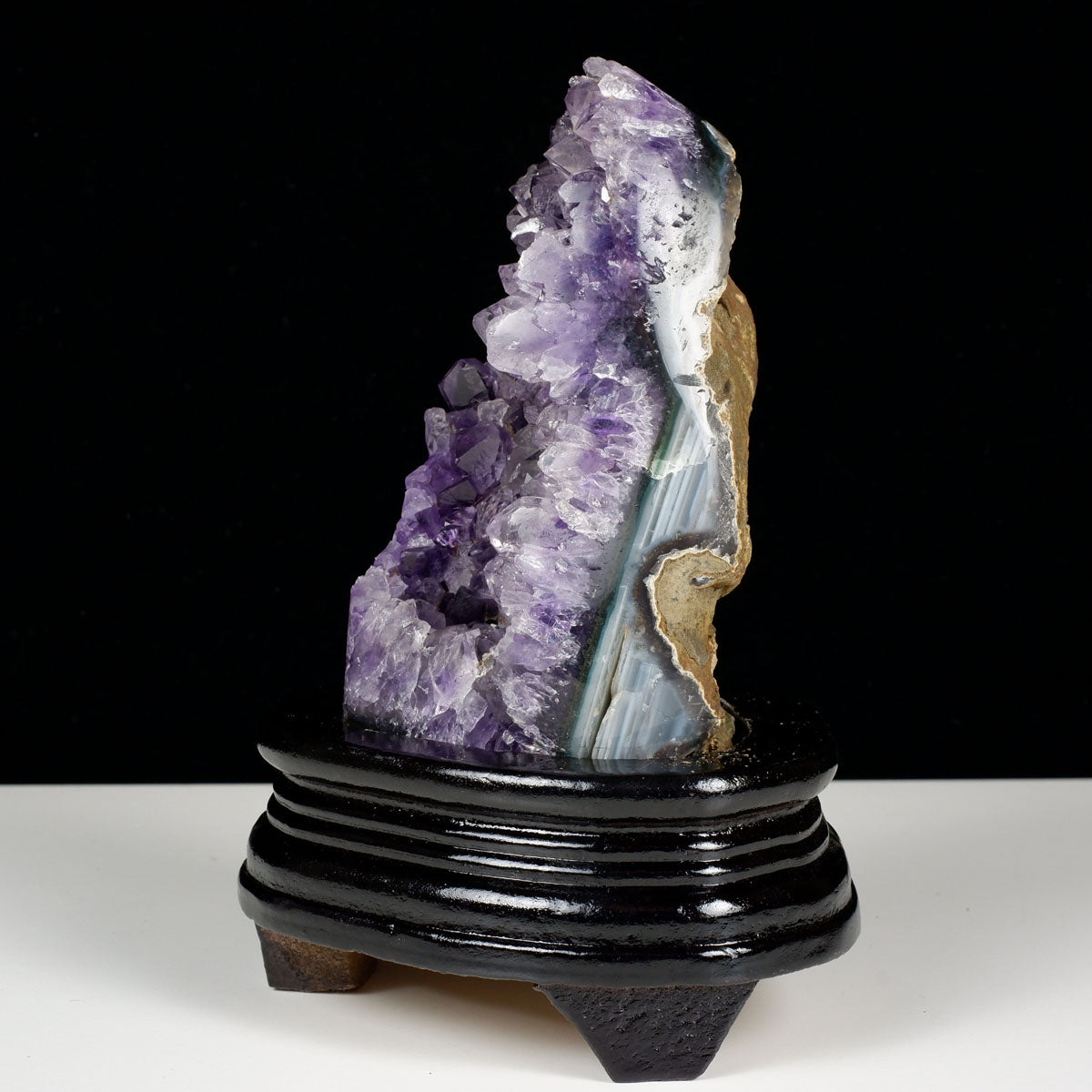 アメジスト クラスター ウルグアイ産 原石 amethyst 一点物 台座付属 182-8035