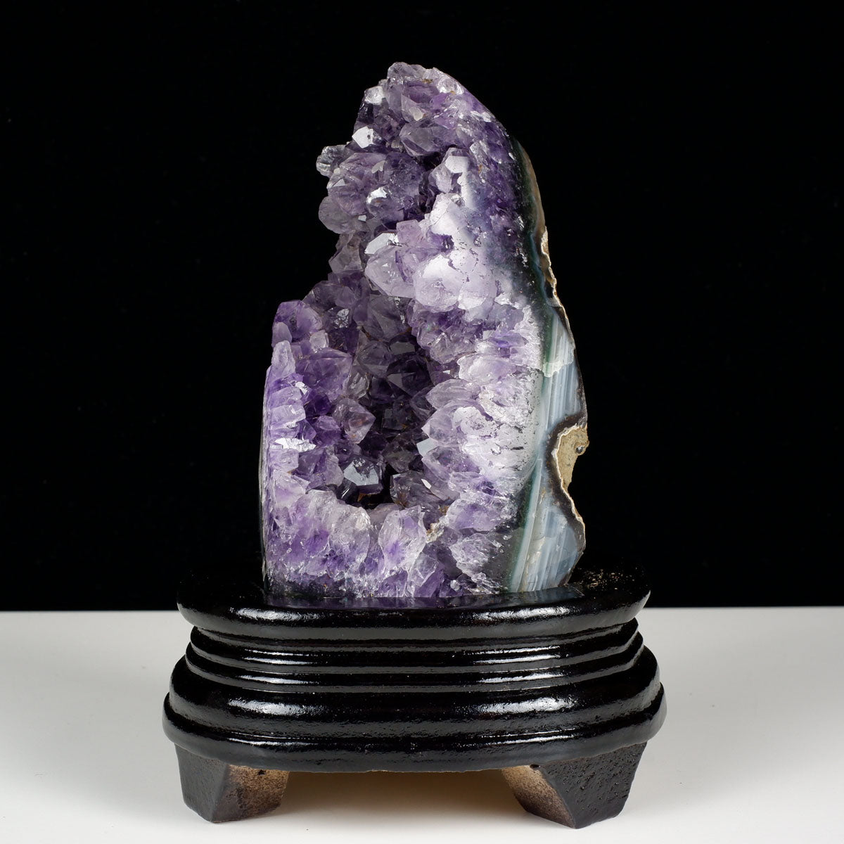 アメジスト クラスター ウルグアイ産 原石 amethyst 一点物 台座付属 182-8035