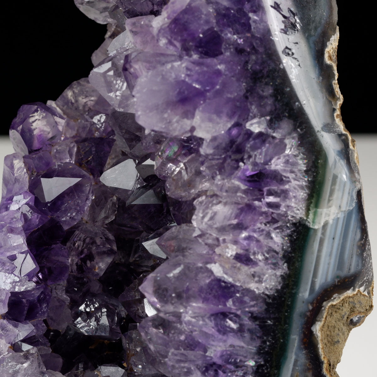 アメジスト クラスター ウルグアイ産 原石 amethyst 一点物 台座付属 182-8035