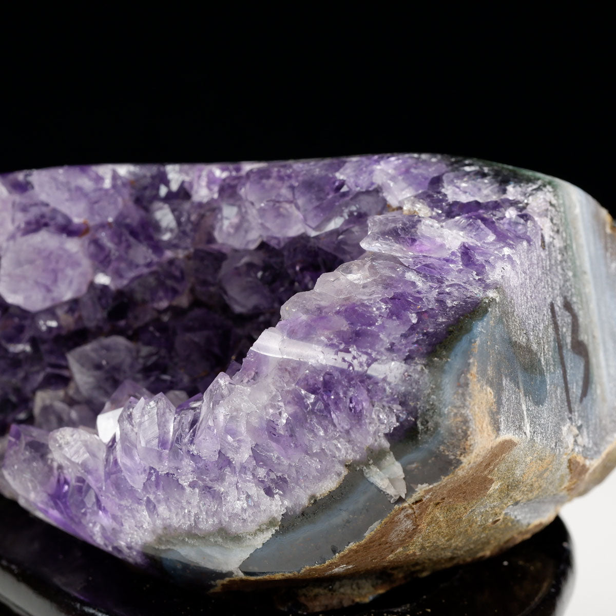 アメジスト クラスター ウルグアイ産 原石 amethyst 一点物 台座付属 182-8035