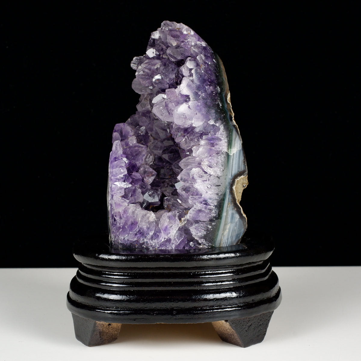 アメジスト クラスター ウルグアイ産 原石 amethyst 一点物 台座付属 182-8035