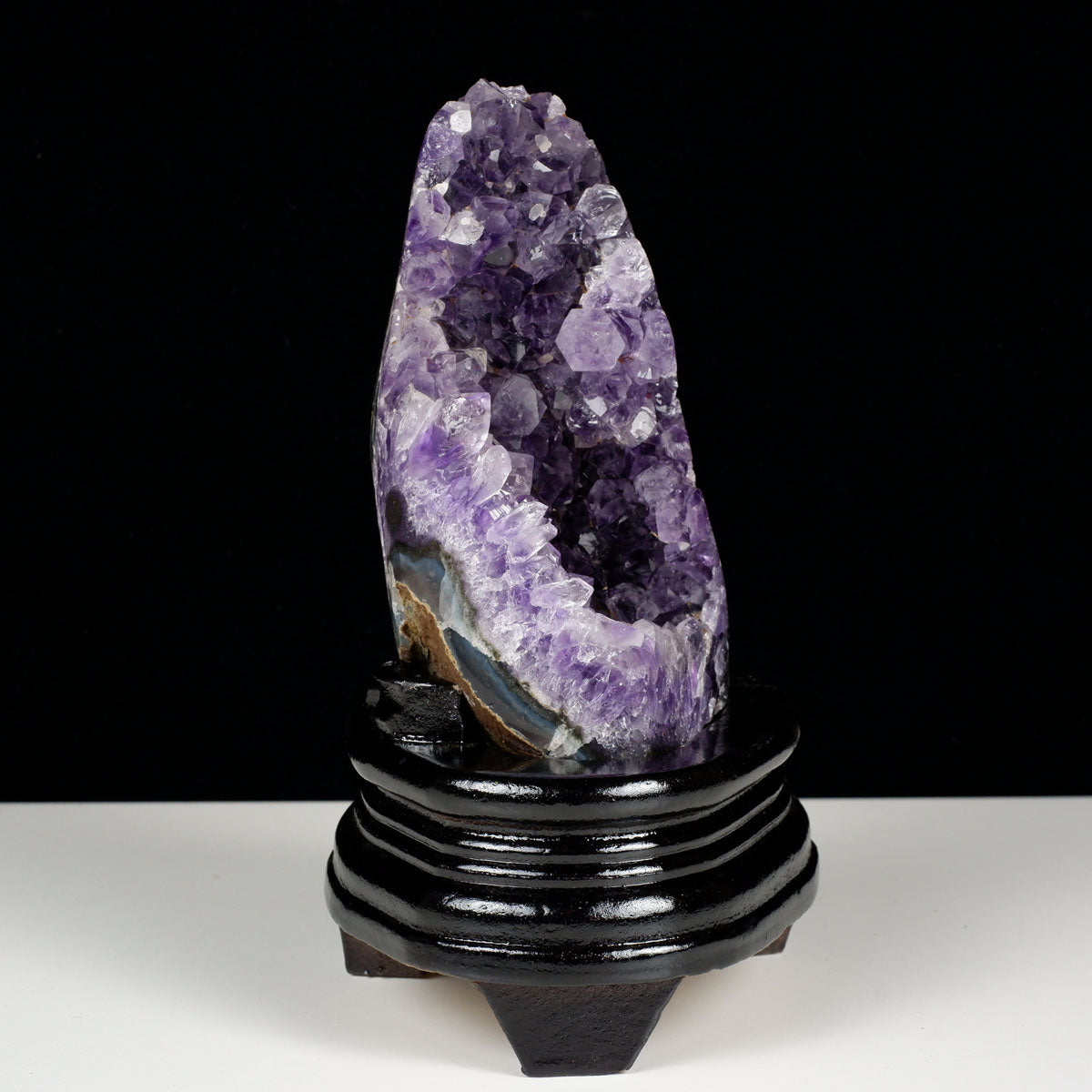 アメジスト クラスター ウルグアイ産 原石 amethyst 一点物 台座付属 182-8035