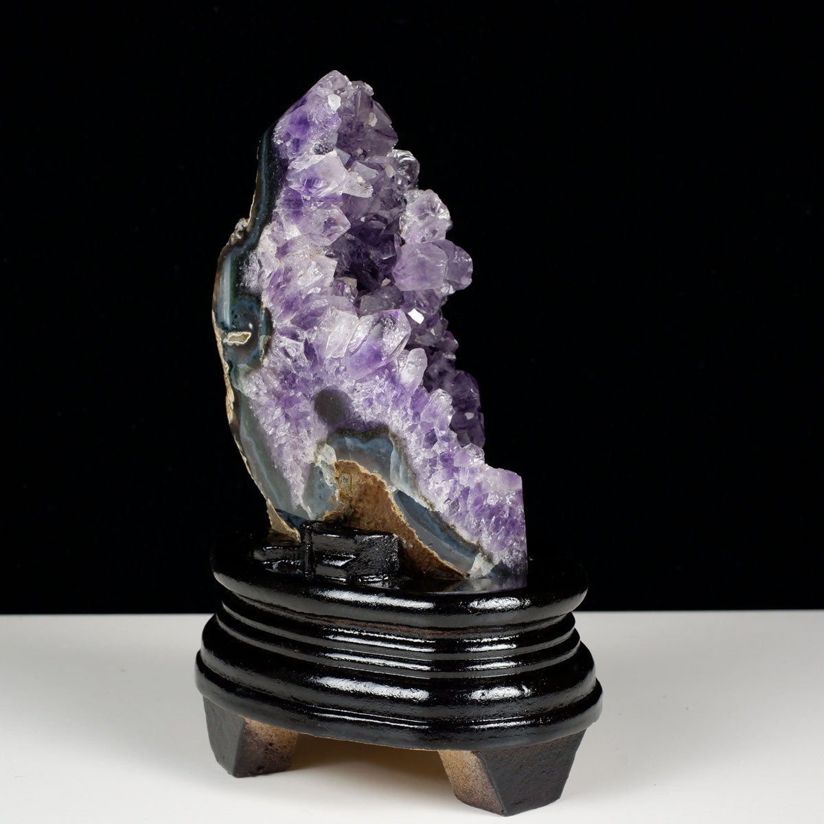 アメジスト クラスター ウルグアイ産 原石 amethyst 一点物 台座付属 182-8035