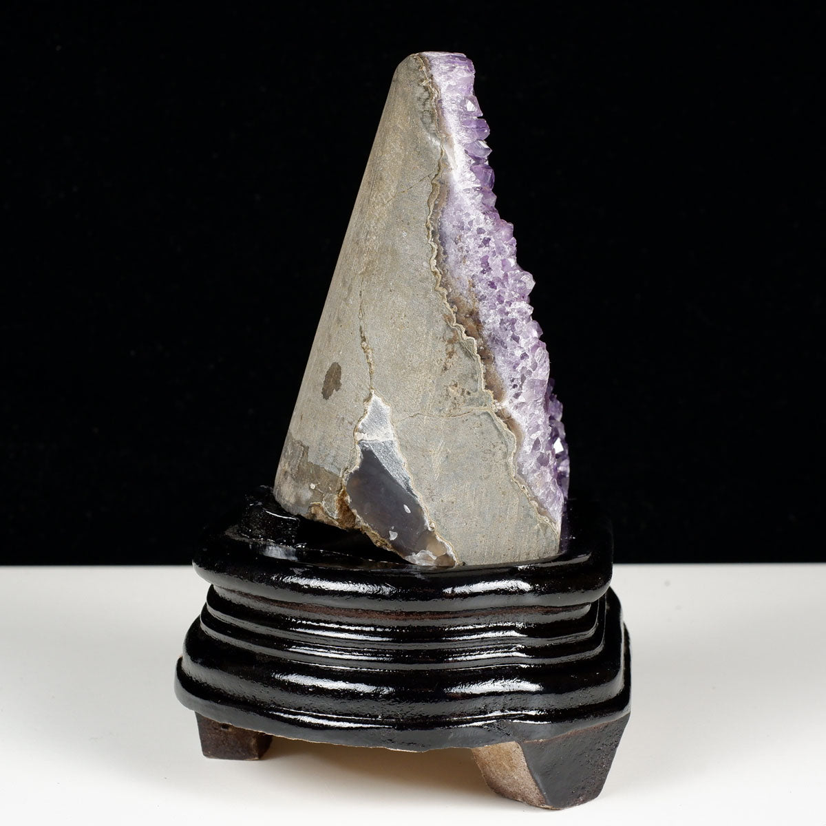 アメジスト クラスター ウルグアイ産 原石 amethyst 一点物 台座付属 182-8036