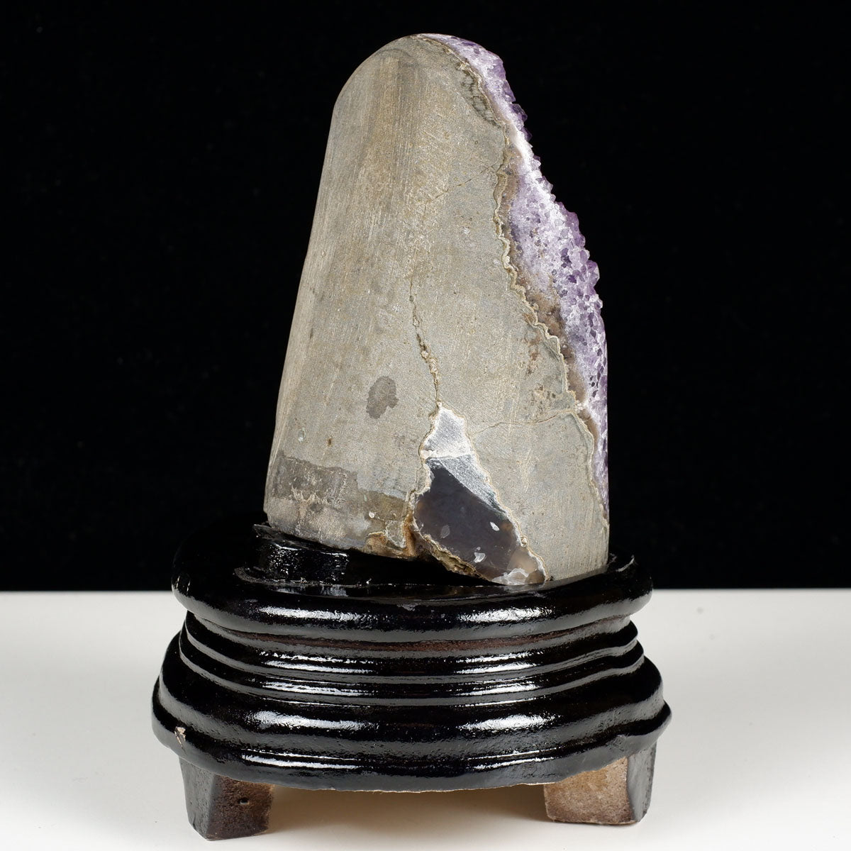 アメジスト クラスター ウルグアイ産 原石 amethyst 一点物 台座付属 182-8036