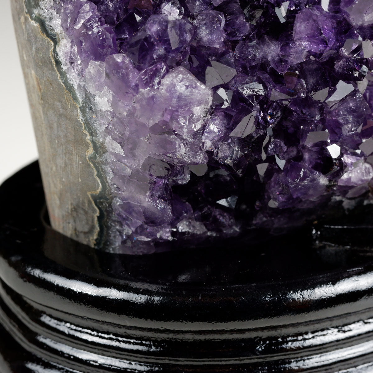 1.4Kg アメジスト クラスター ウルグアイ産 原石 amethyst 一点物 台座付属 182-8045