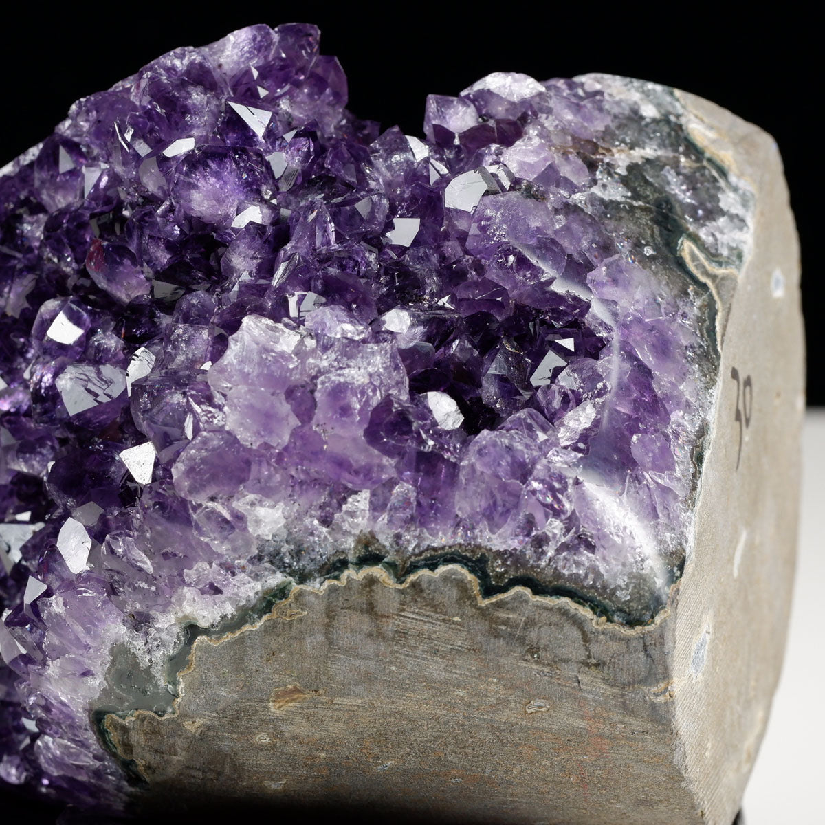 1.4Kg アメジスト クラスター ウルグアイ産 原石 amethyst 一点物 台座付属 182-8045