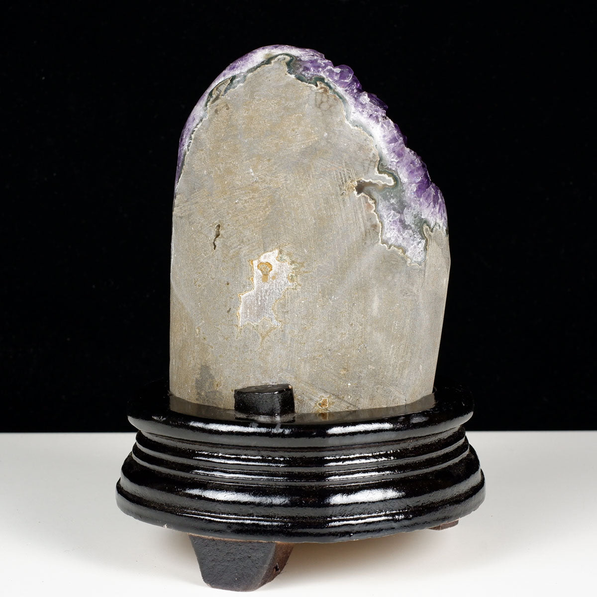 1.4Kg アメジスト クラスター ウルグアイ産 原石 amethyst 一点物 台座付属 182-8045