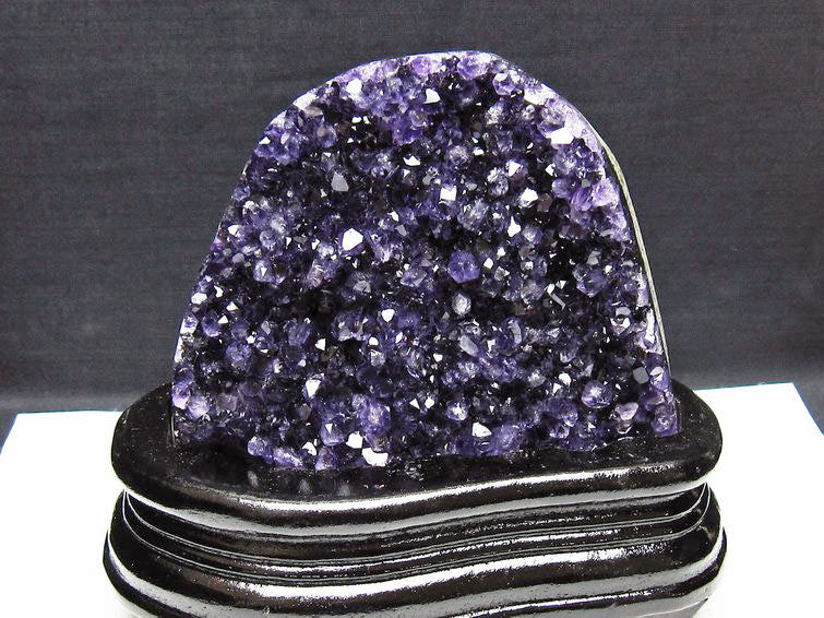 アメジスト クラスター ウルグアイ産 原石 amethyst 一点物 台座付属 182-8054