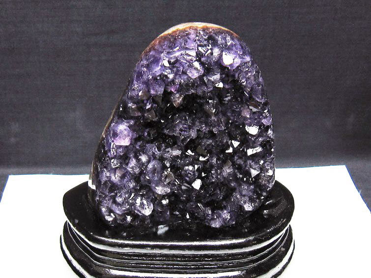 アメジスト クラスター ウルグアイ産 原石 amethyst 一点物 台座付属 182-8055