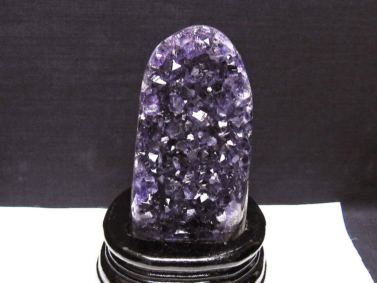 アメジスト クラスター ウルグアイ産 原石 amethyst 一点物 台座付属 182-8070
