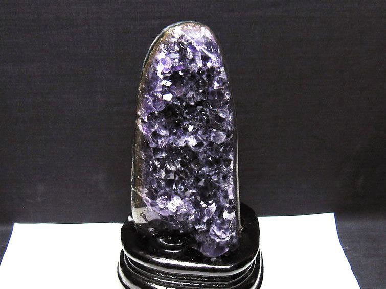 アメジスト クラスター ウルグアイ産 原石 amethyst 一点物 台座付属 182-8072