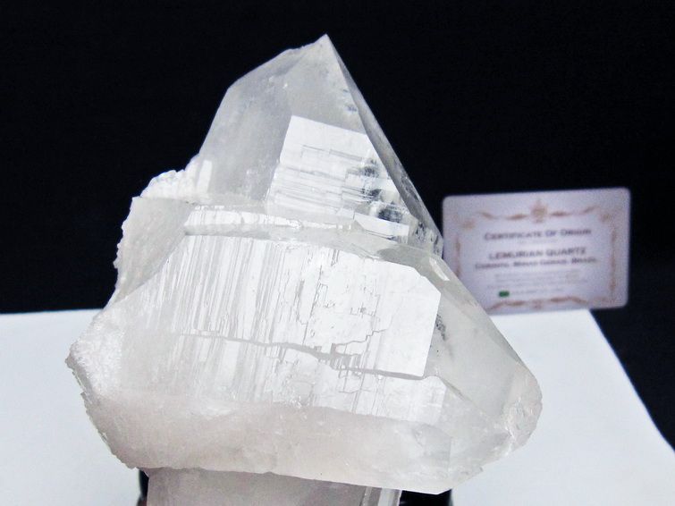 水晶クラスター 原石 ブラジル ミナスジェライス州 コリント産 一点物 台座付属 レムリアンシード 182-8074