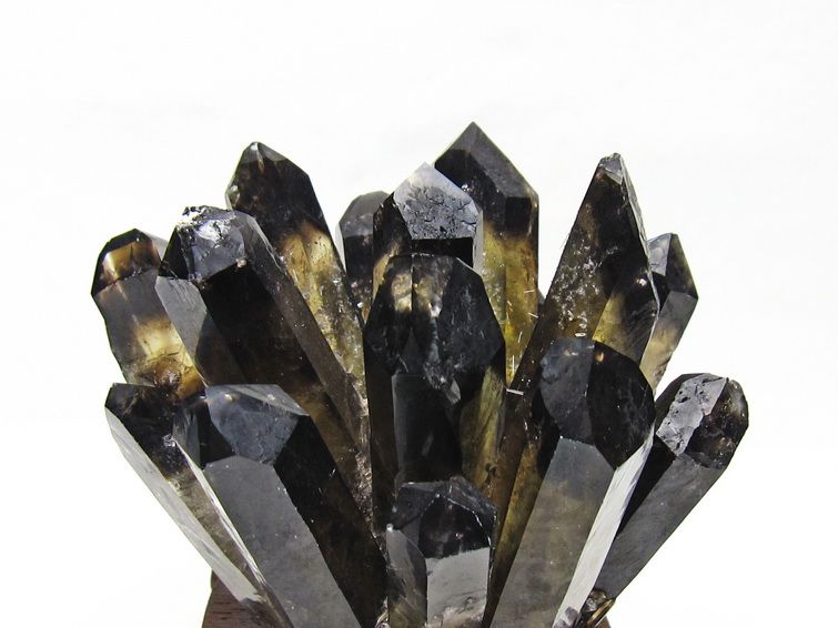 黒水晶 クラスター モリオン 原石 台座付属 一点物 182-8697