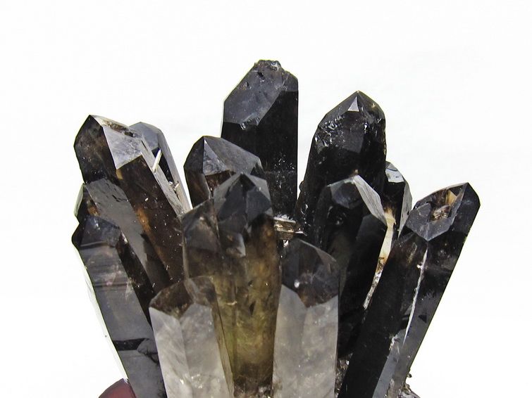 1.4Kg 黒水晶 クラスター モリオン 原石 台座付属 一点物 182-8707