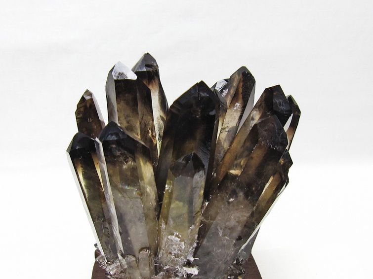 黒水晶 クラスター モリオン 原石 台座付属 一点物 182-8710