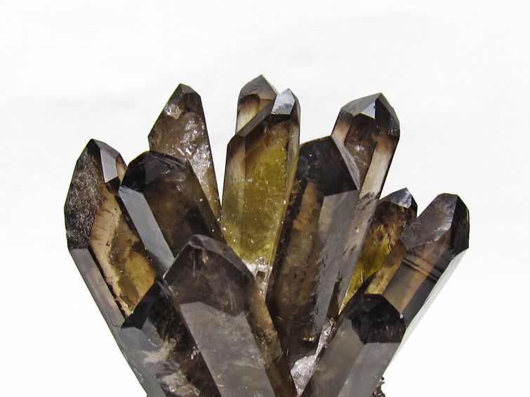 1.1Kg モリオン 原石 黒水晶 クラスター 台座付属 一点物 182-8716