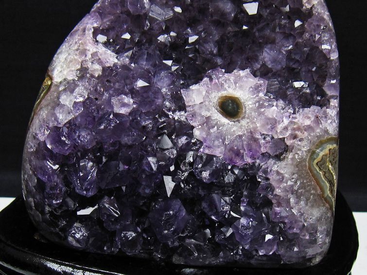 1.5Kg アメジスト クラスター ウルグアイ産 アメジスト 原石 amethyst 台座付属 一点物 182-8737