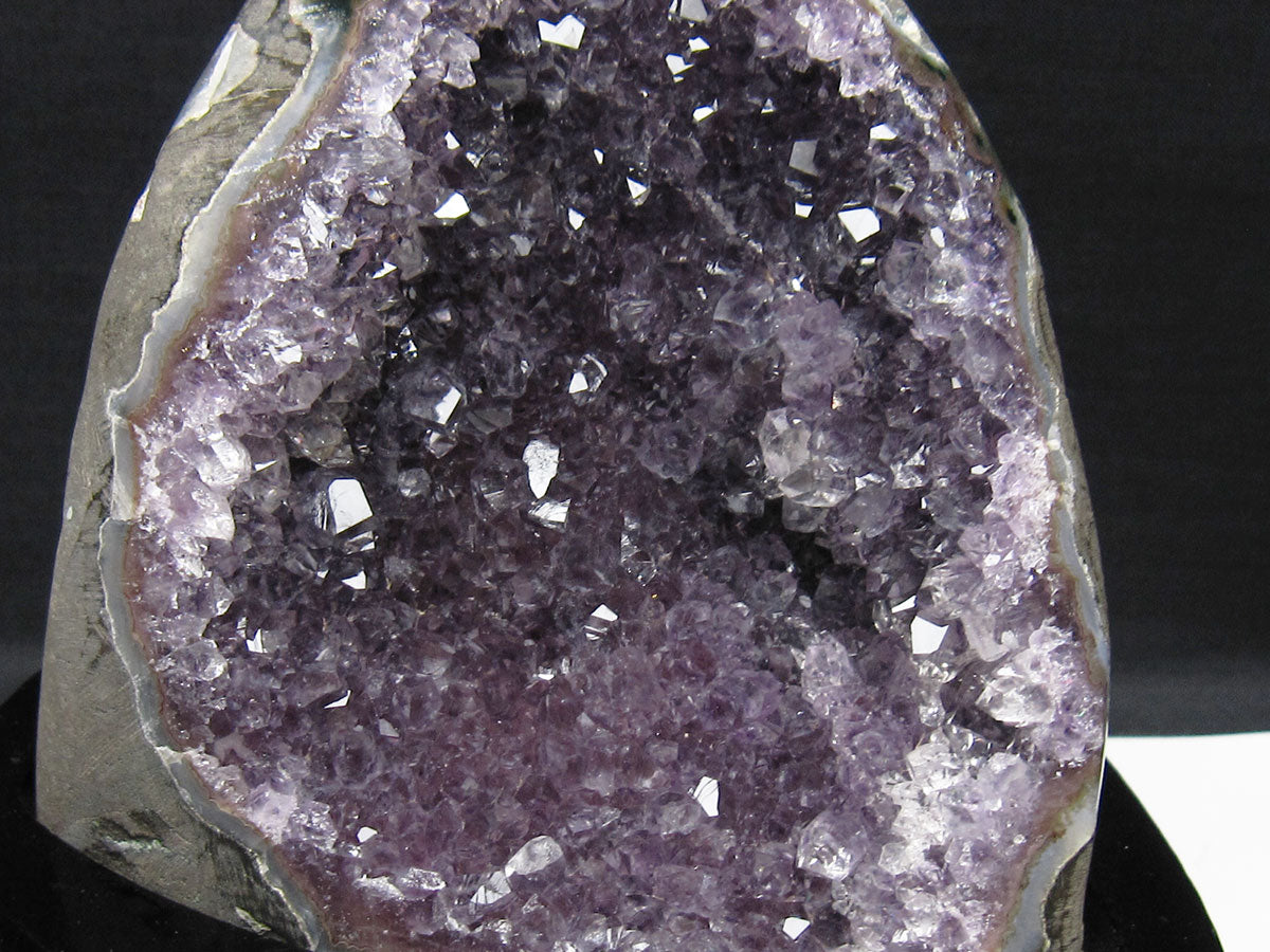 1.4Kg アメジスト クラスター ウルグアイ産 アメジスト 原石 amethyst 台座付属 一点物 182-8741