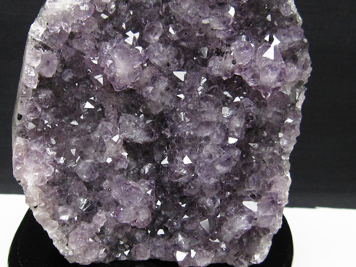 アメジスト クラスター 花型 ウルグアイ産 アメジスト 原石 台座付属 一点物 182-9089