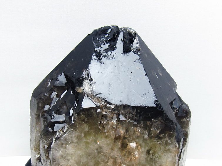 4.3Kg モリオン 黒水晶 原石 エレスチャル 台座付属 一点物 191-545