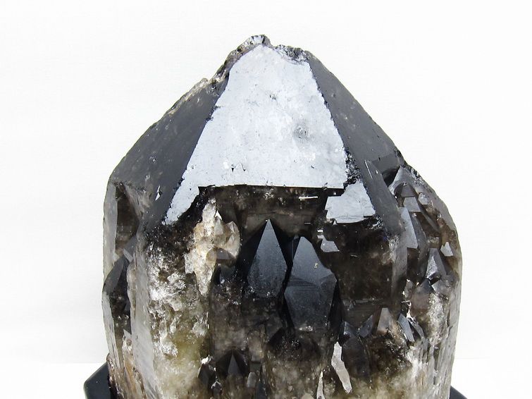 7.4Kg モリオン 黒水晶 原石 エレスチャル 台座付属 一点物 191-548