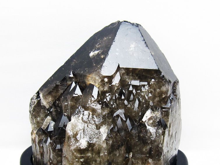 7.5Kg モリオン 黒水晶 原石 エレスチャル 台座付属 一点物 191-573