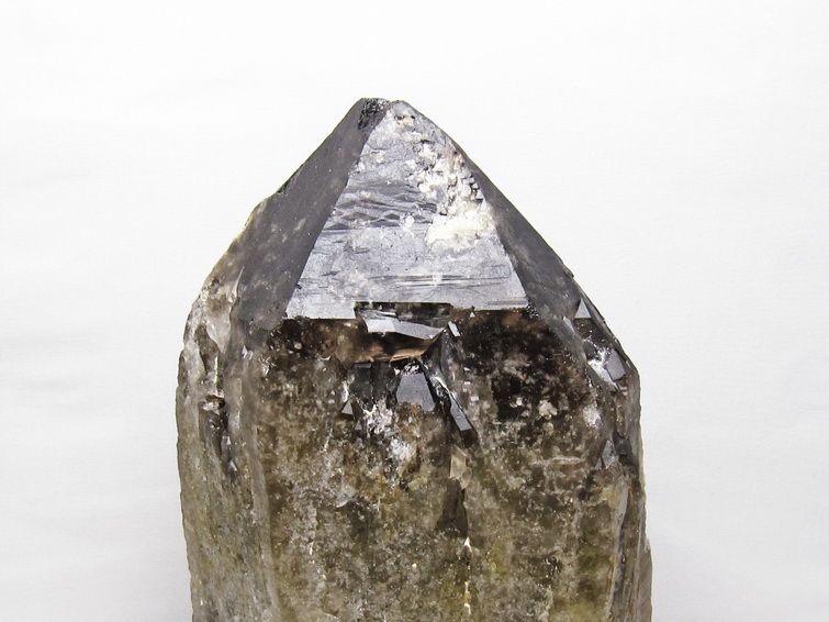 10.9Kg スモーキークォーツ 原石 煙水晶 エレスチャル 台座付属 一点物 191-623